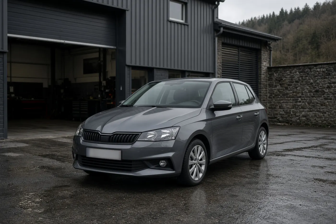Škoda Fabia 1.0 gris métallisé, proposée par HS Auto à Bercheux